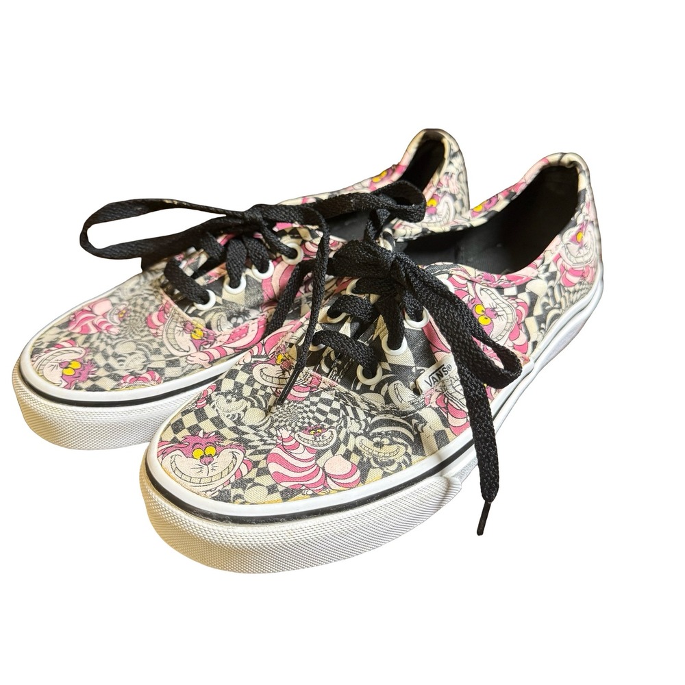 Vans Disney Alice in Wonderland‎ Cheshire Cat Authentic Sneakers Womens 7.5 Pink